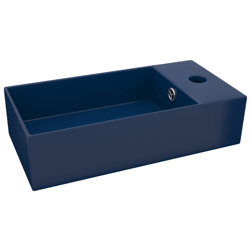 vidaXL Lavabo de Baño Antidesbordamiento Cerámica Fregadero Color Azul claro, Azul oscuro, Blanco y mas