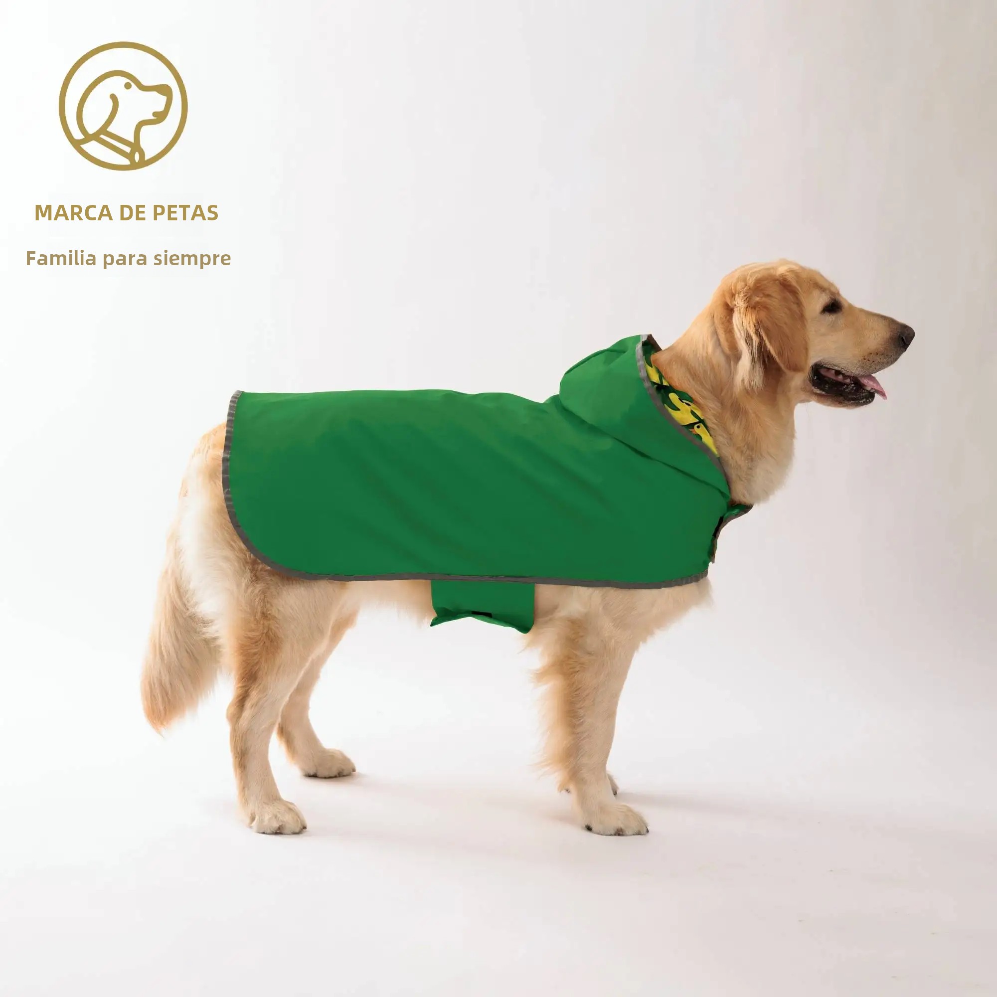 TK Chaqueta Impermeable Para Perros De Todas Las Estaciones Con Cierre Rápido De Velcro Y Recubrimiento De Poliéster PU Doble Cara