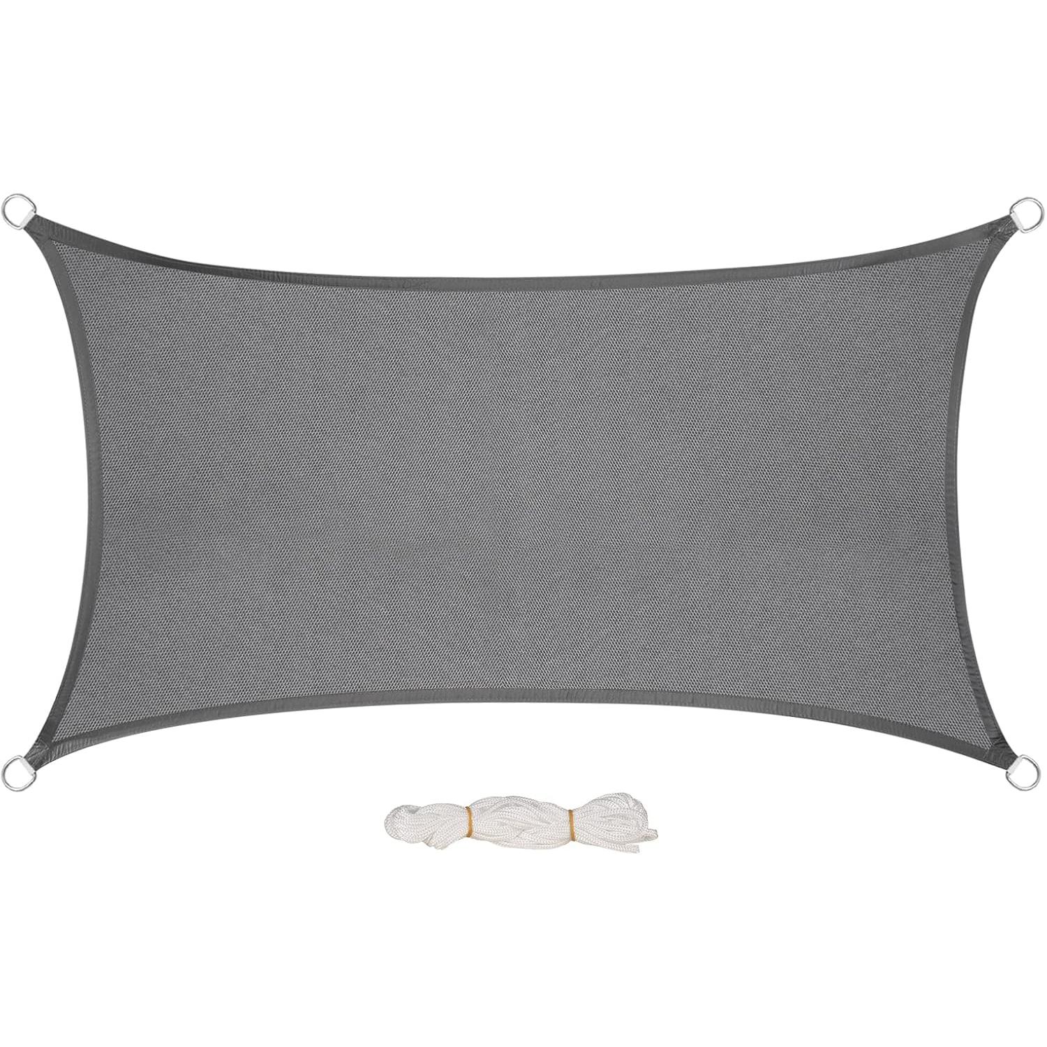 Gerimport Toldo vela rectangular 3 x 4 metros color gris