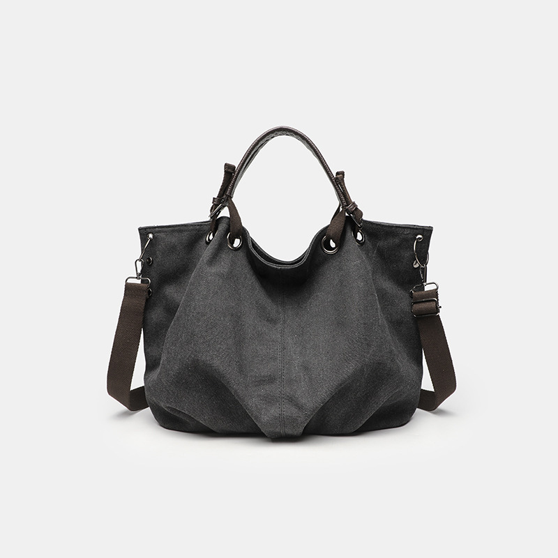 Bolsa de lona vintage para mujer, bolso bandolera grande, bolso cruzado de hombro, bolso casual para el trabajo, bolsos de compras