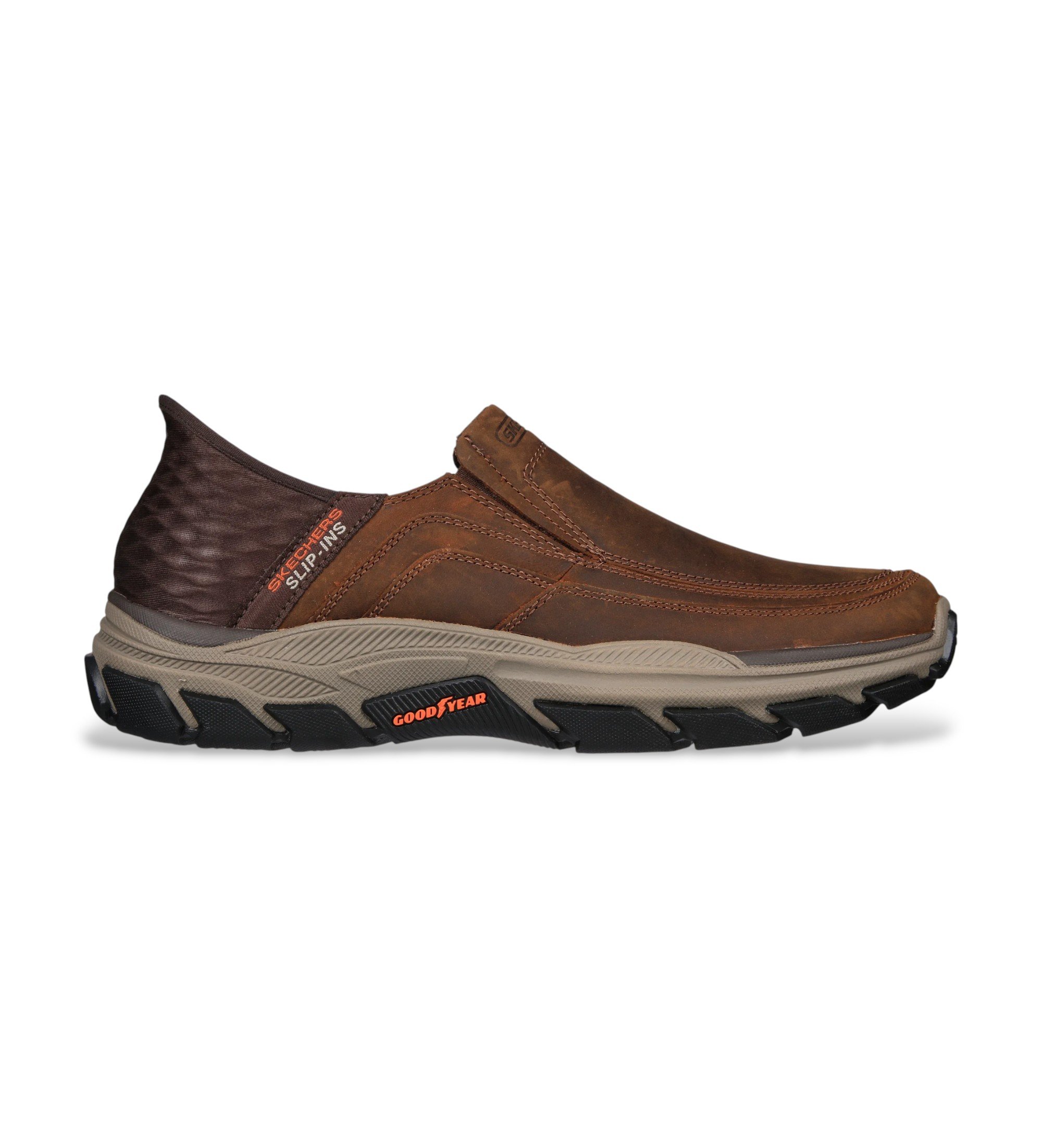 Skechers | Hombre | Zapatillas de Piel Slip-ins RF Respected Elgin marrón
