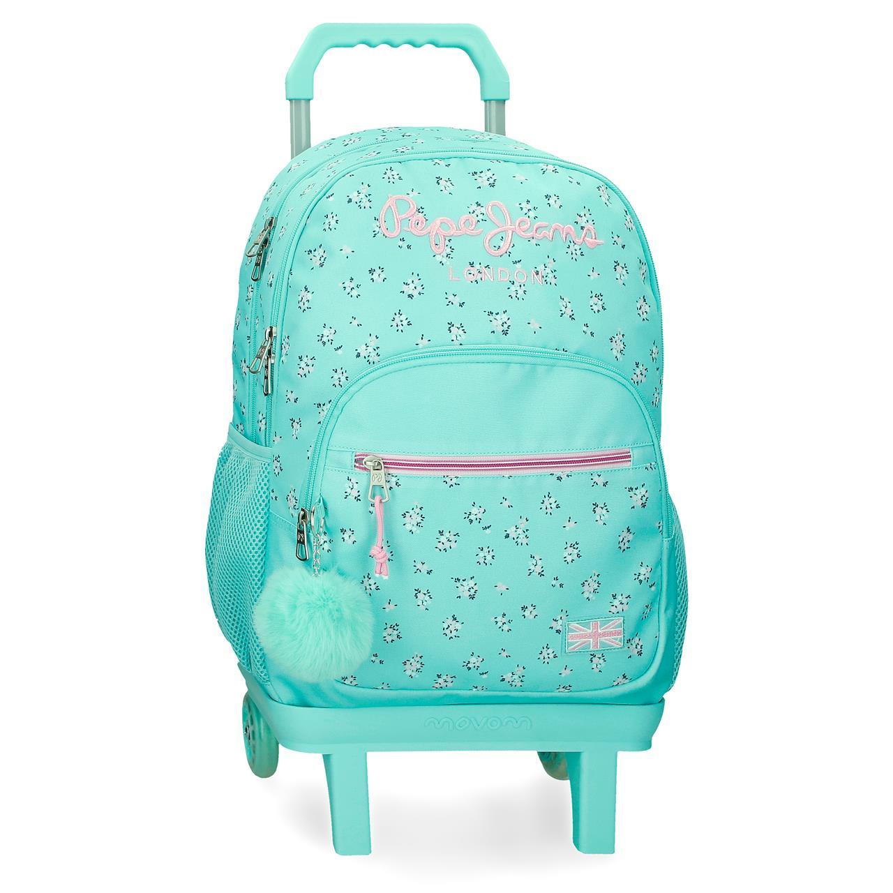 Pepe Jeans Nora Mochila de 32cm x 44cm x 22cm doble compartimento con carro