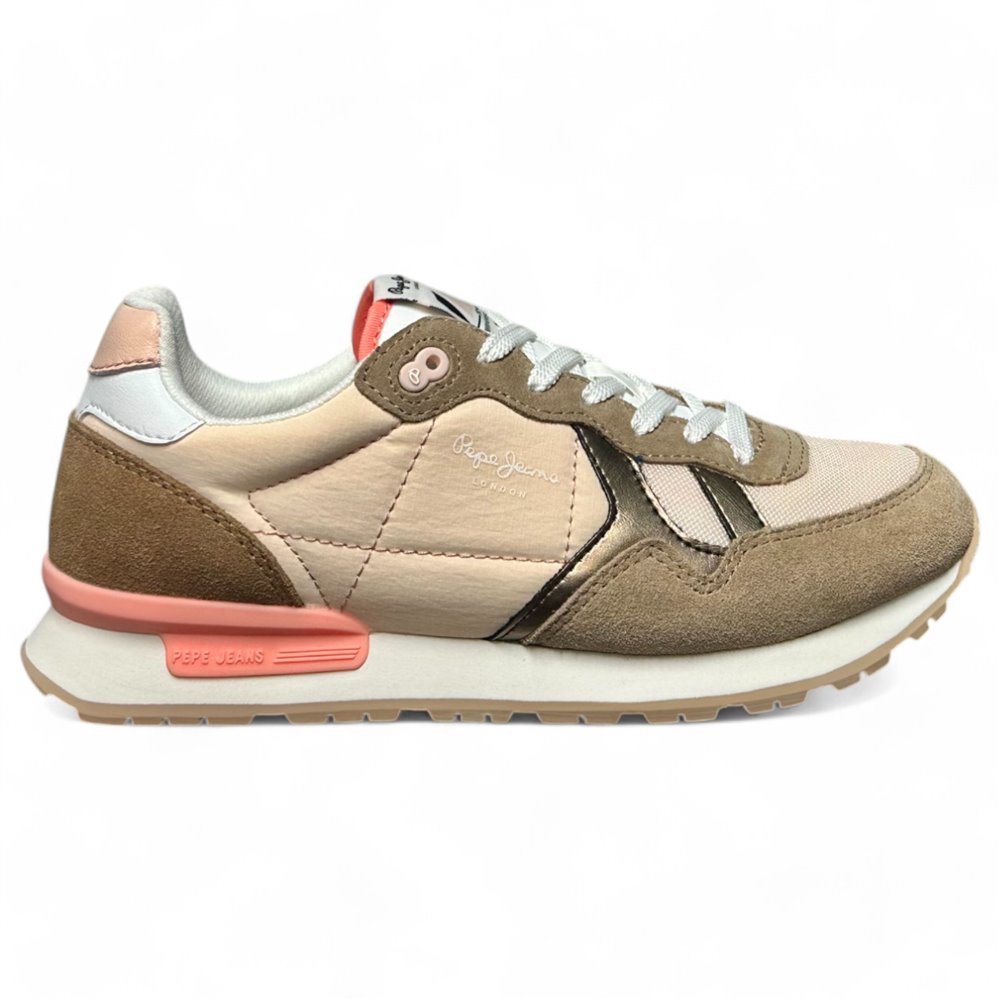 Zapatillas casual para mujer Pepe Jeans Brit Camp W PLS40038 Camel Beige