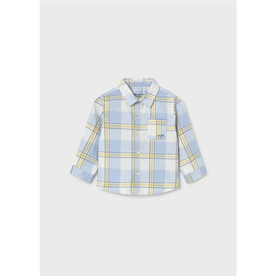 Mayoral - Camisa manga larga Viella a cuadros para niño de algodón suave estilo casual cómodo