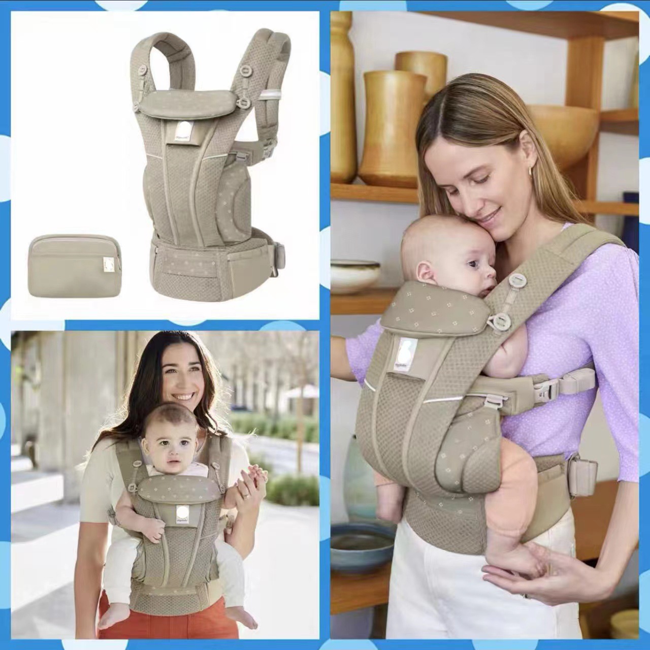 Portabebés de Mochila para Bebé, se Puede Llevar Delante o Detrás, Fular Portabebés para Recién Nacidos, Ideal para Llevar al Frente, Cómodo y Seguro