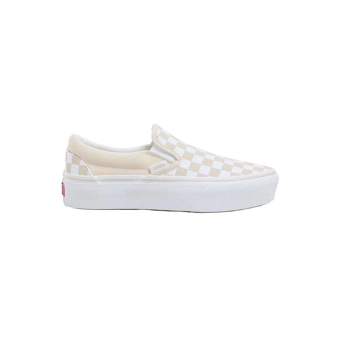 Zapatilla Mujer Vans Classic Slip-On Platf Beige