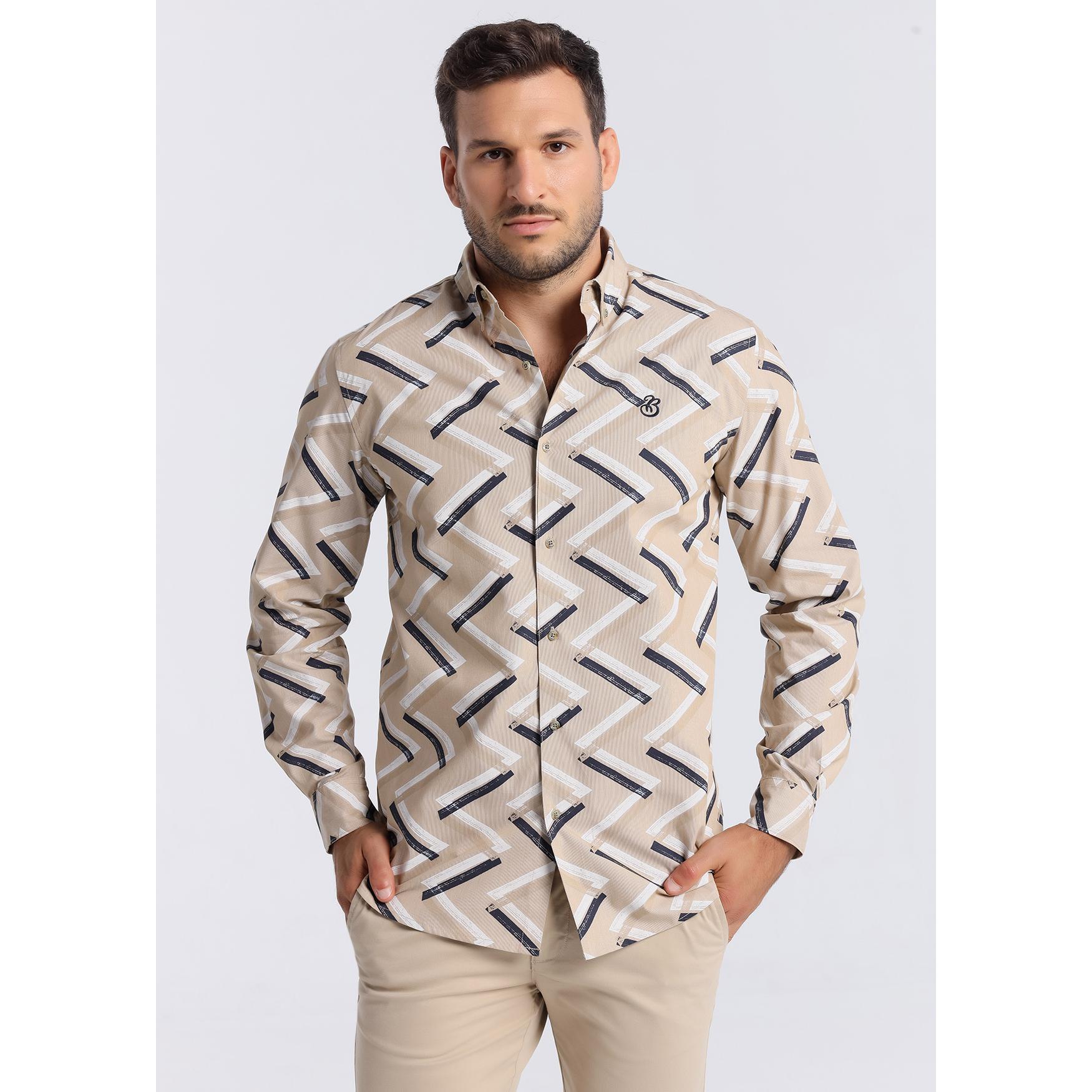 Camisa Manga Larga Marrón