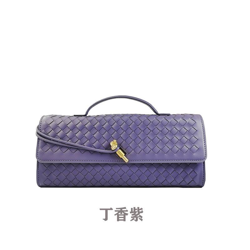 Bolsos de mano tejidos para mujer, bolso cruzado de hombro de piel sintética para noche, bolso bandolera de mano para formal, boda, fiesta