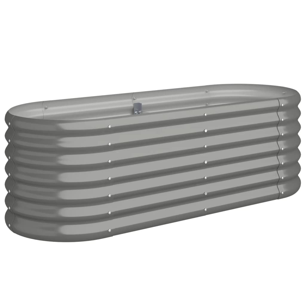 vidaXL Jardinera arriate acero recubrimiento polvo 114x40x36 cm Color Verde, Gris, Marrón y mas