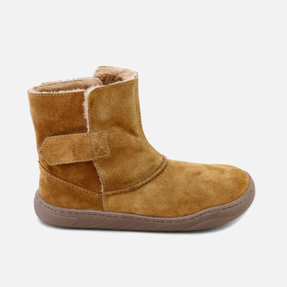 Botas barefoot piel velour sahara forro pelo Elisoft | Eli 1957