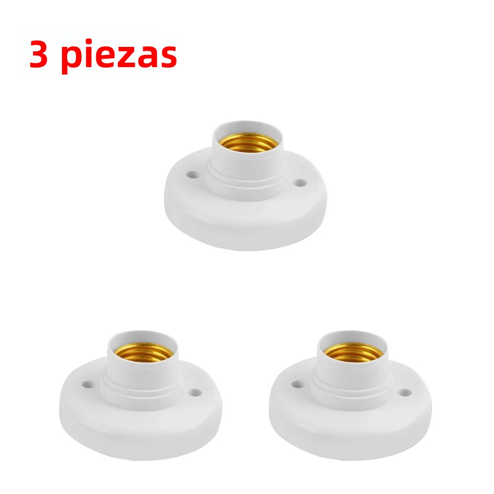 TK Soporte De Bombilla De Tornillo E27 1-20PCS 220V Base De Lámpara Para Techo En Plástico Blanco Adaptador De Soporte De Bombilla