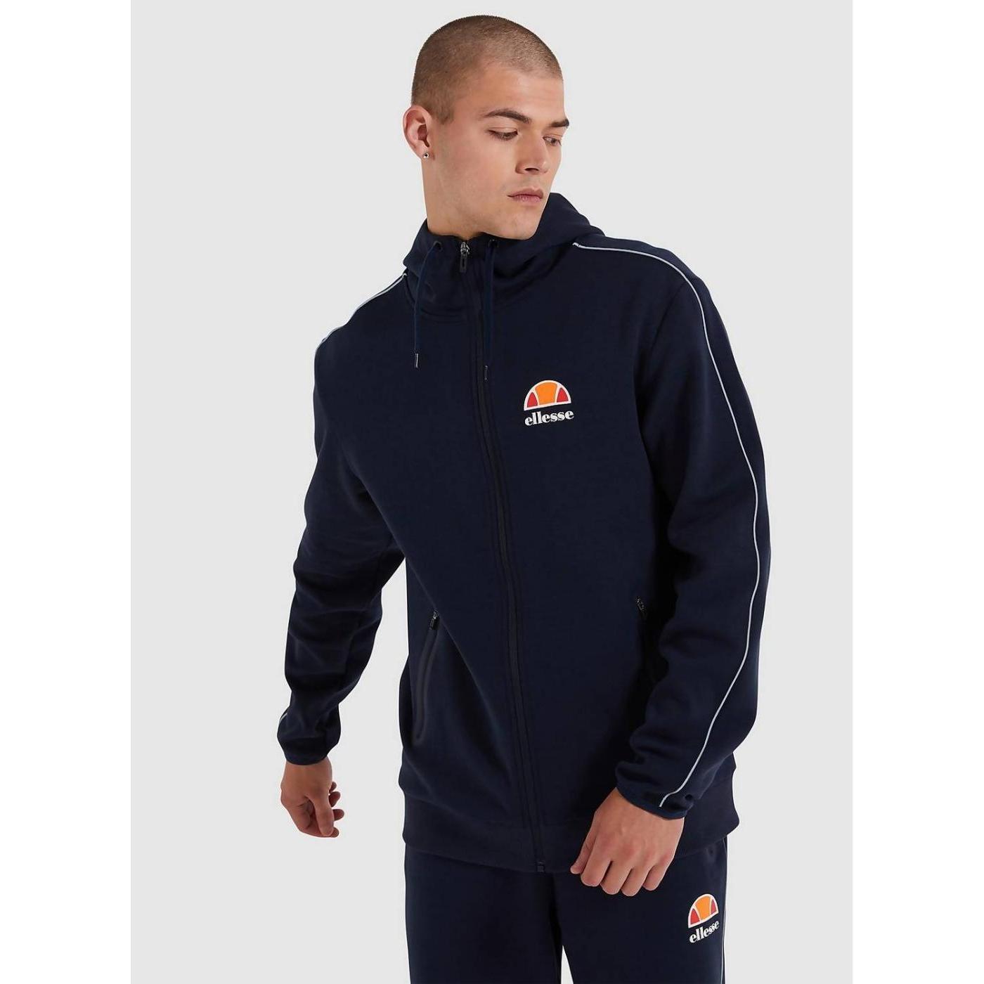 Ellesse Sudadera Ornari FZ con Cremallera Azul Marino y Logo de Marca