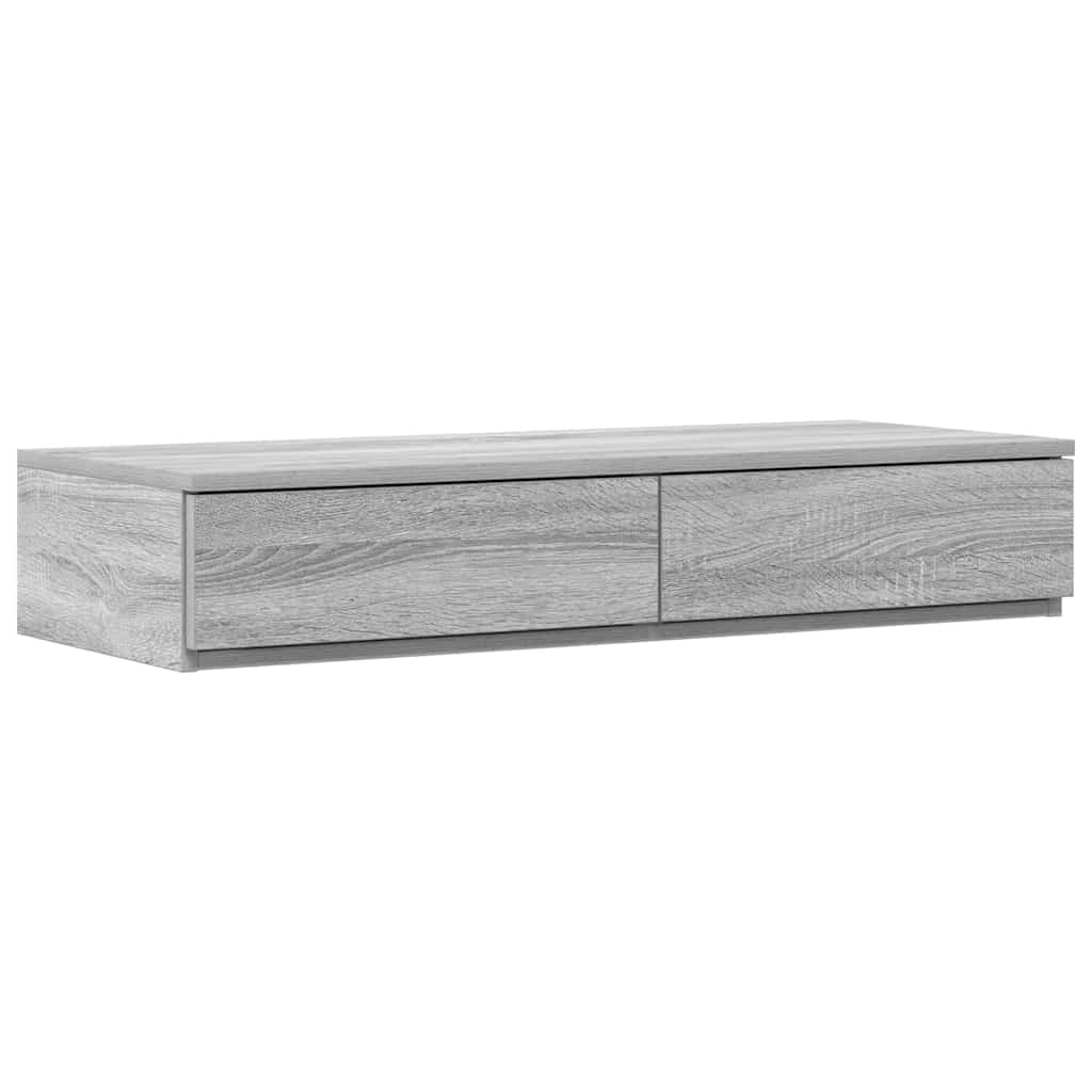 vidaXL Cajones de cama 100 x 36,5 x 16,5 cm Madera de ingeniería Multicolor
