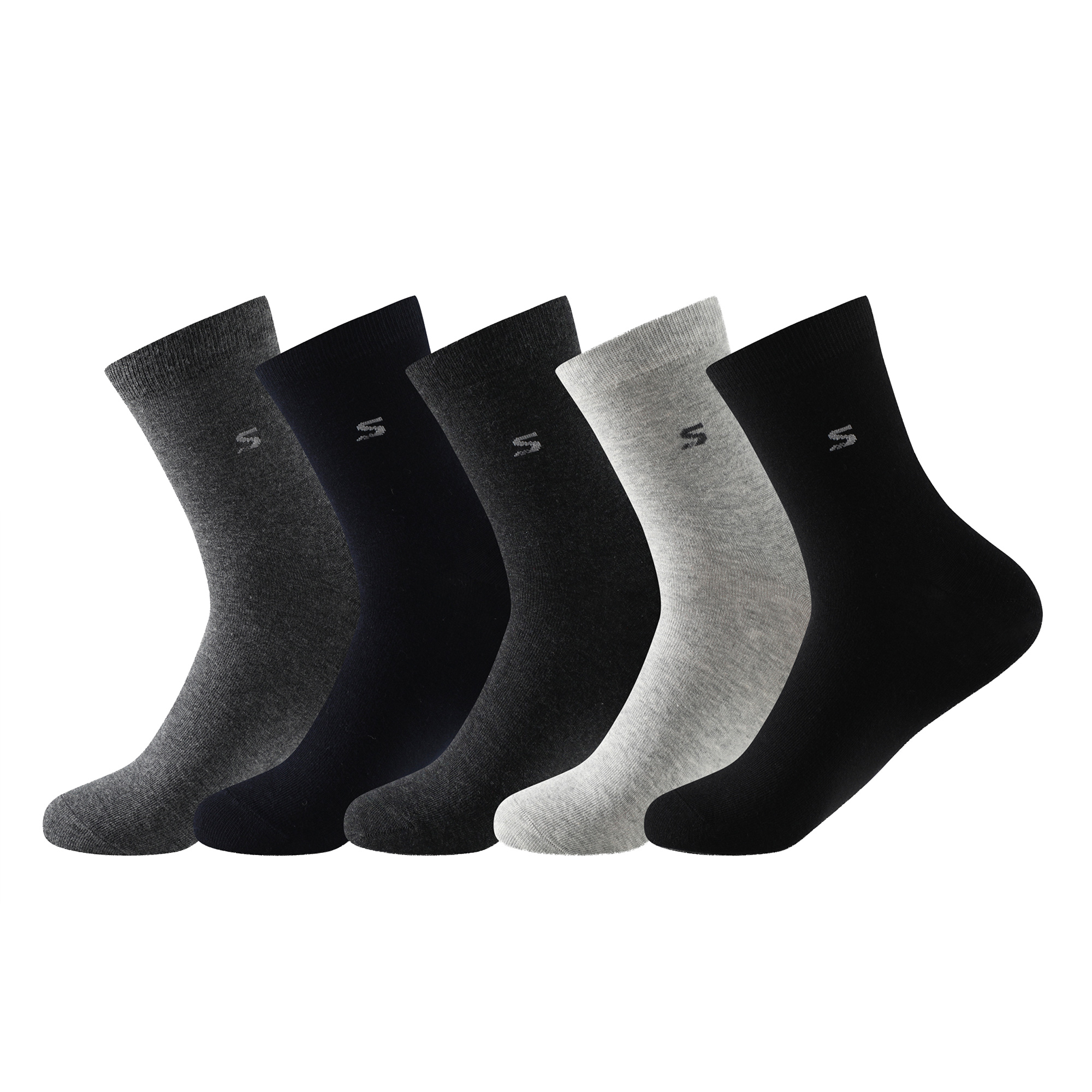 Balseti. Pack con 6 o 12 pares de calcetines lisos de caña media con motivos minimalistas y sencillos.  Talla única, válidos para las tallas de la 40 a la 45