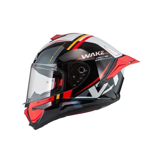 NZI Wake Stream booster Stripes negro rojo casco integral ECE/UN R 22.06 150342A034
