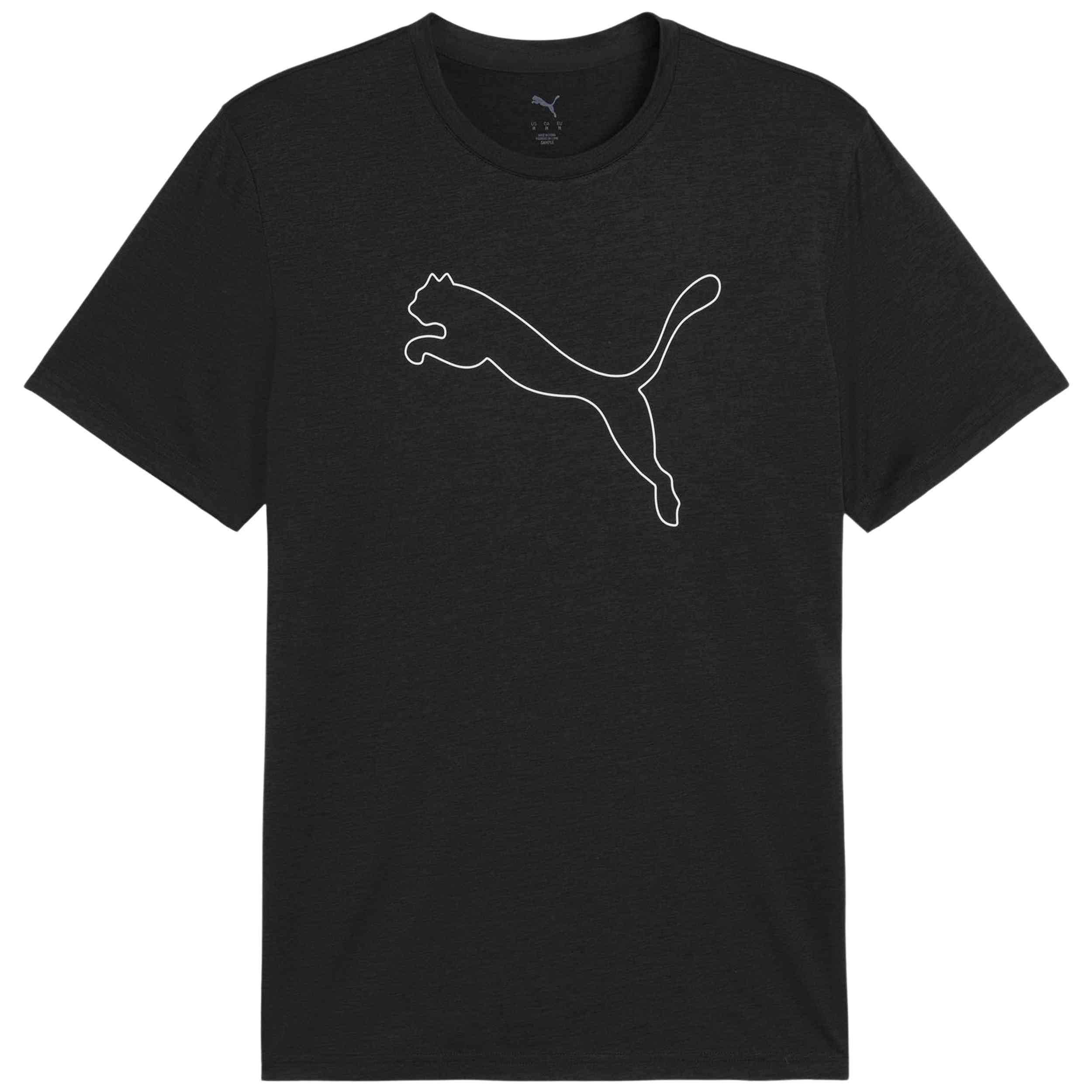 Camiseta De Manga Corta Puma modelo Camiseta Puma Tad Essential Heather manga corta negro para Hombre en color Negro