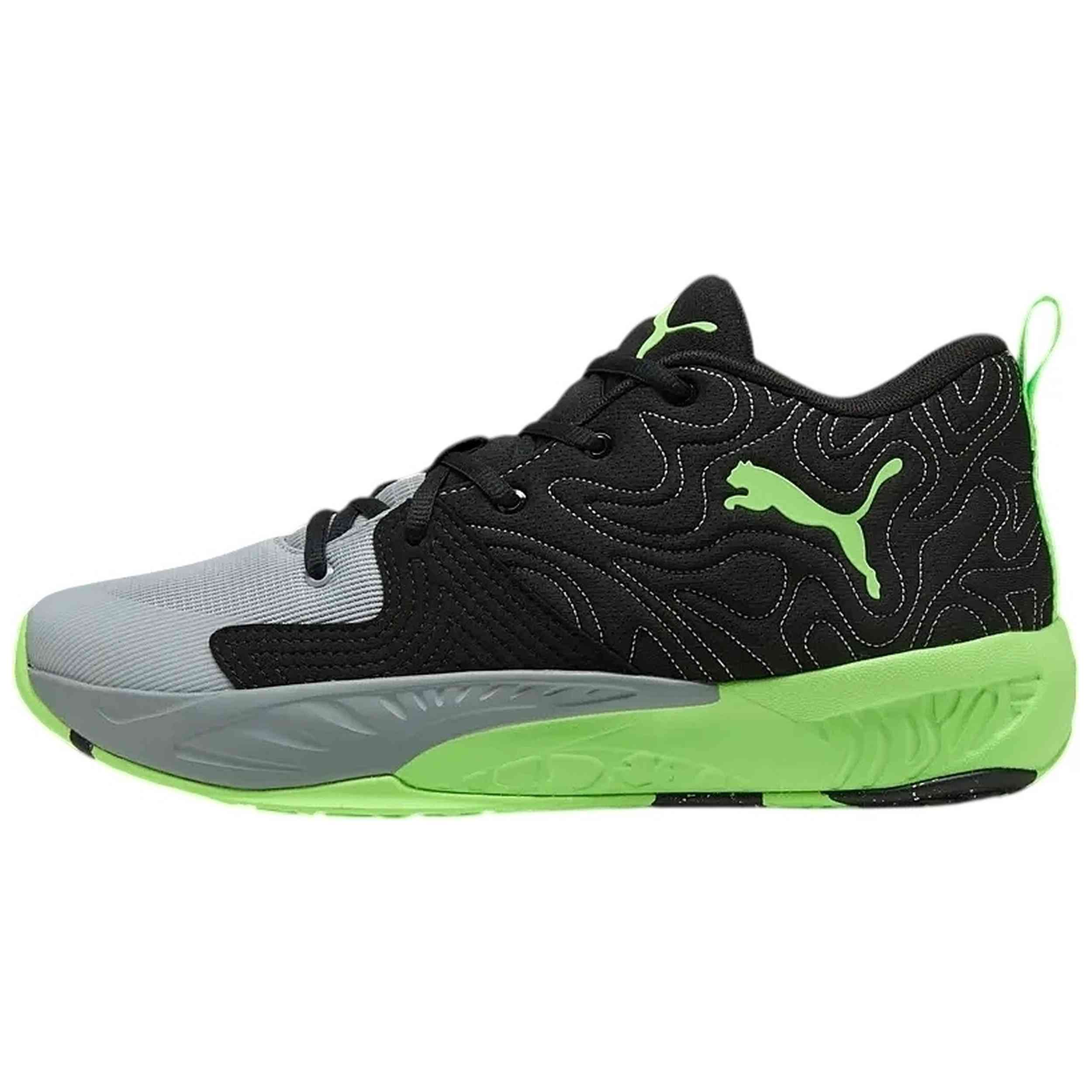 Zapatillas De Baloncesto Puma modelo Court Pro 3 Mid "Black-Green-Gray" para Hombre en color Negro