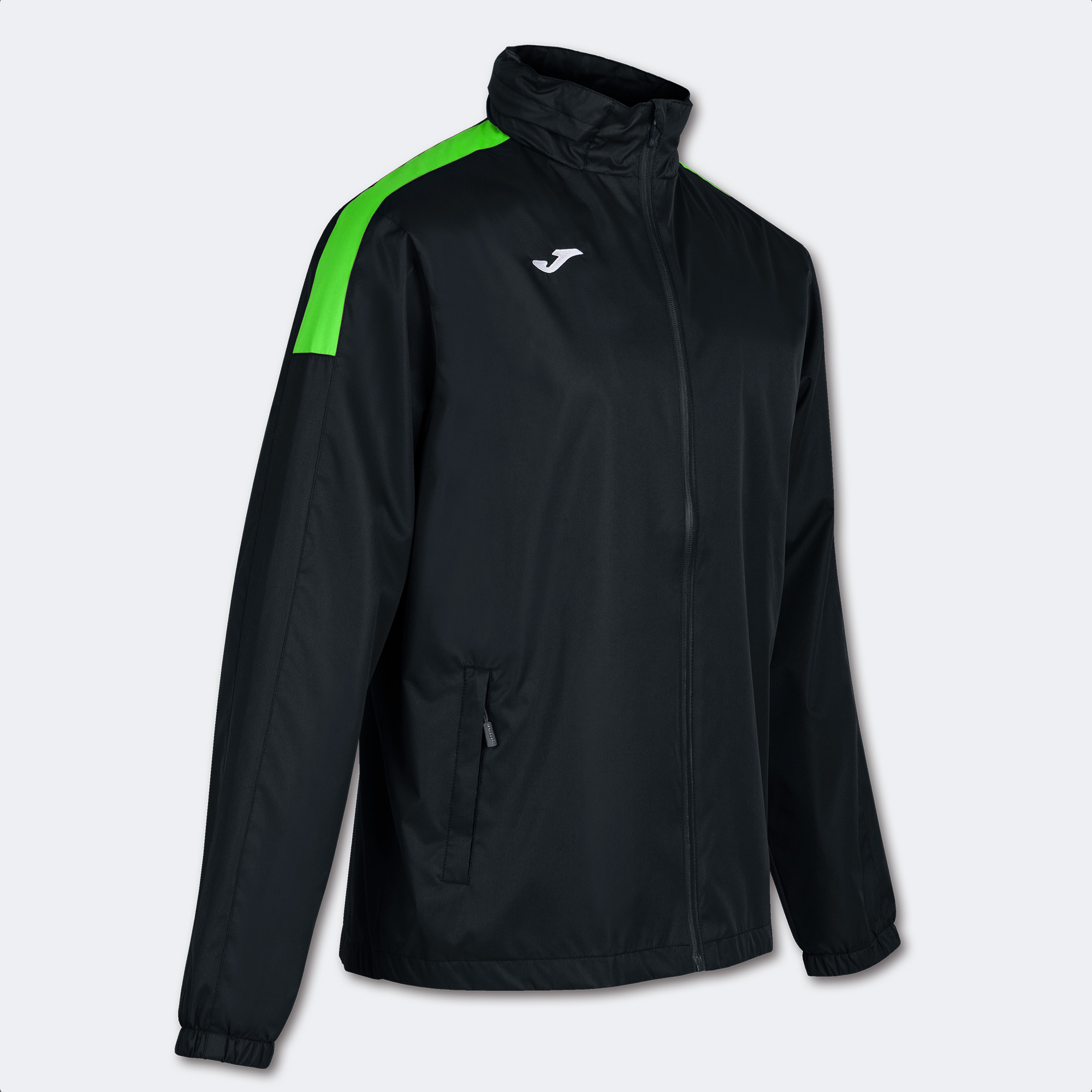 JOMA CHUBASQUERO TRIVOR NEGRO VERDE FLÚOR Talla 4 (6XS) Niño Junior