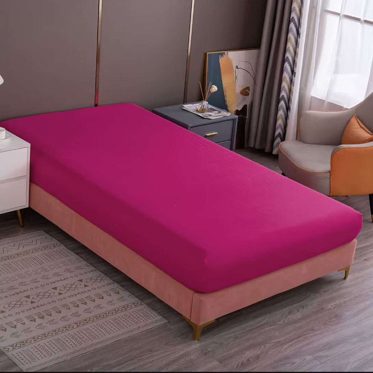 Bajera Ajustable Protector de Colchón Cama 90x200CM 105x200CM 135x200CM 150x200CM Ropa de Cama Microfibra 100% Poliéster