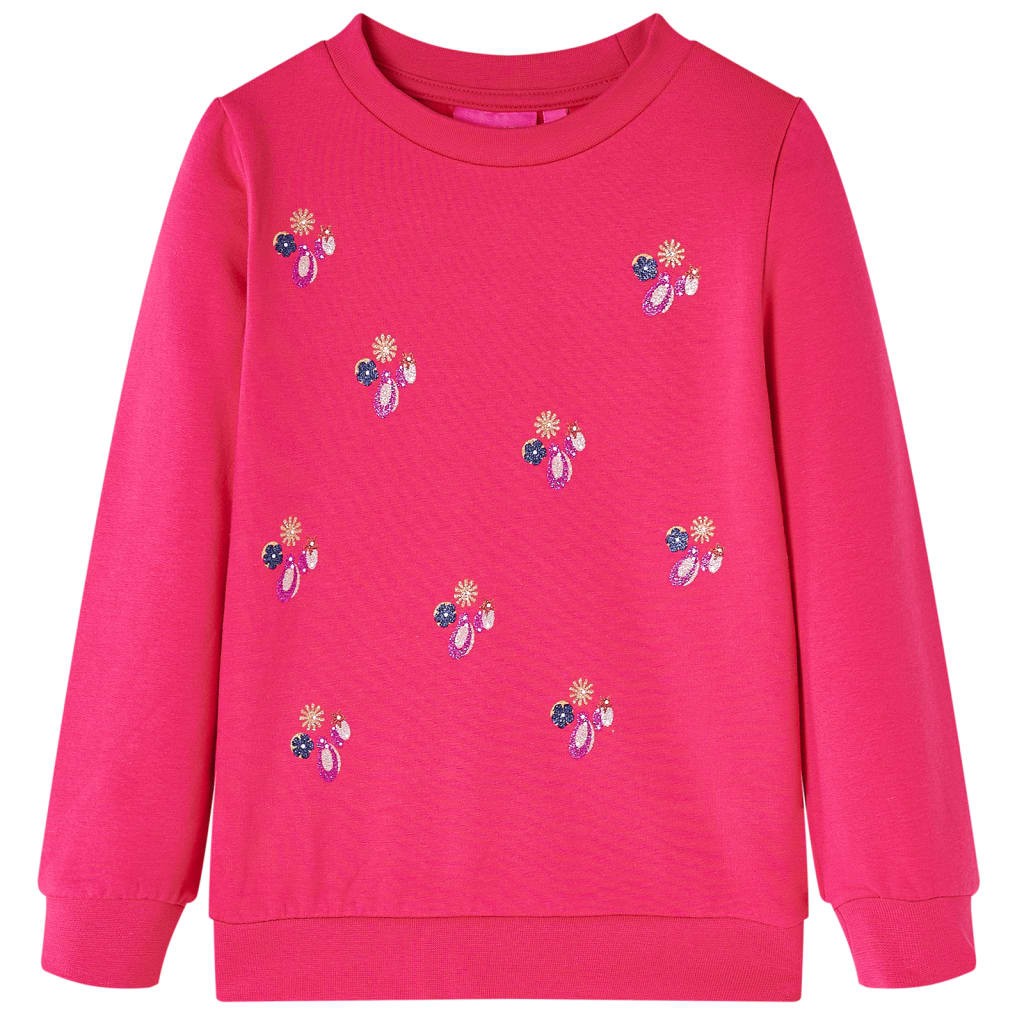 Sudadera infantil oscuro 128 en color Verde/Rosa