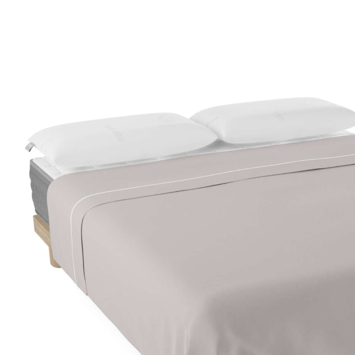 Nalui Sábana Encimera  Gris 100% Algodón 180 Hilos, Suave, Fresca, Transpirable, Lavable a 30ºC