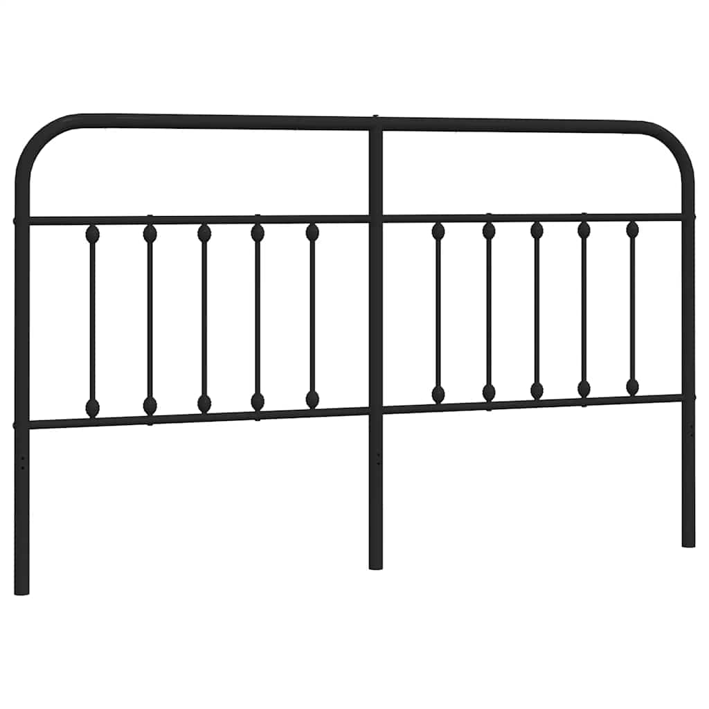 vidaXL Cabecero de repuesto de metal negro 180 cm
