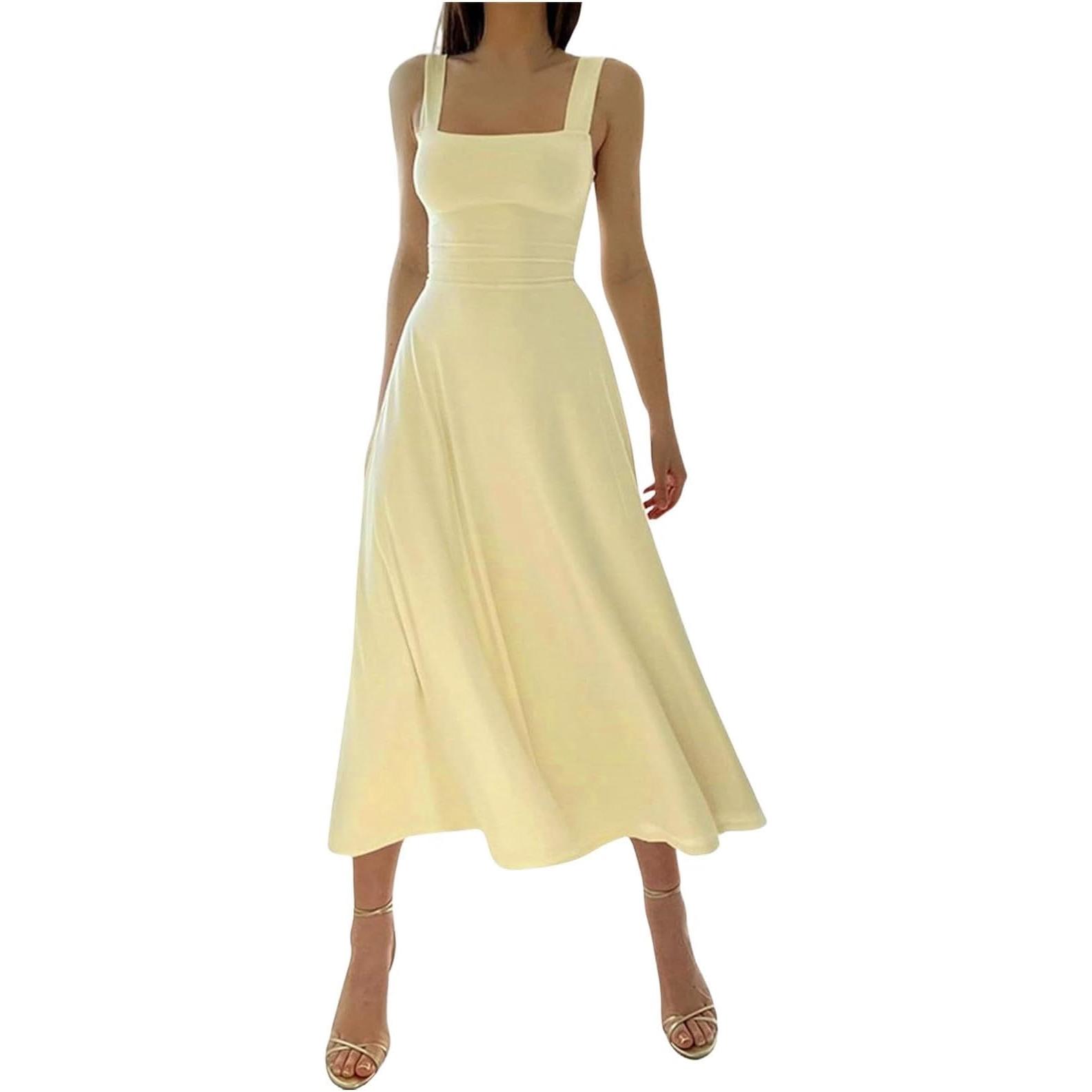 TK Novedad para 2024 Vestido Maxi de Verano para Mujer Sin Mangas