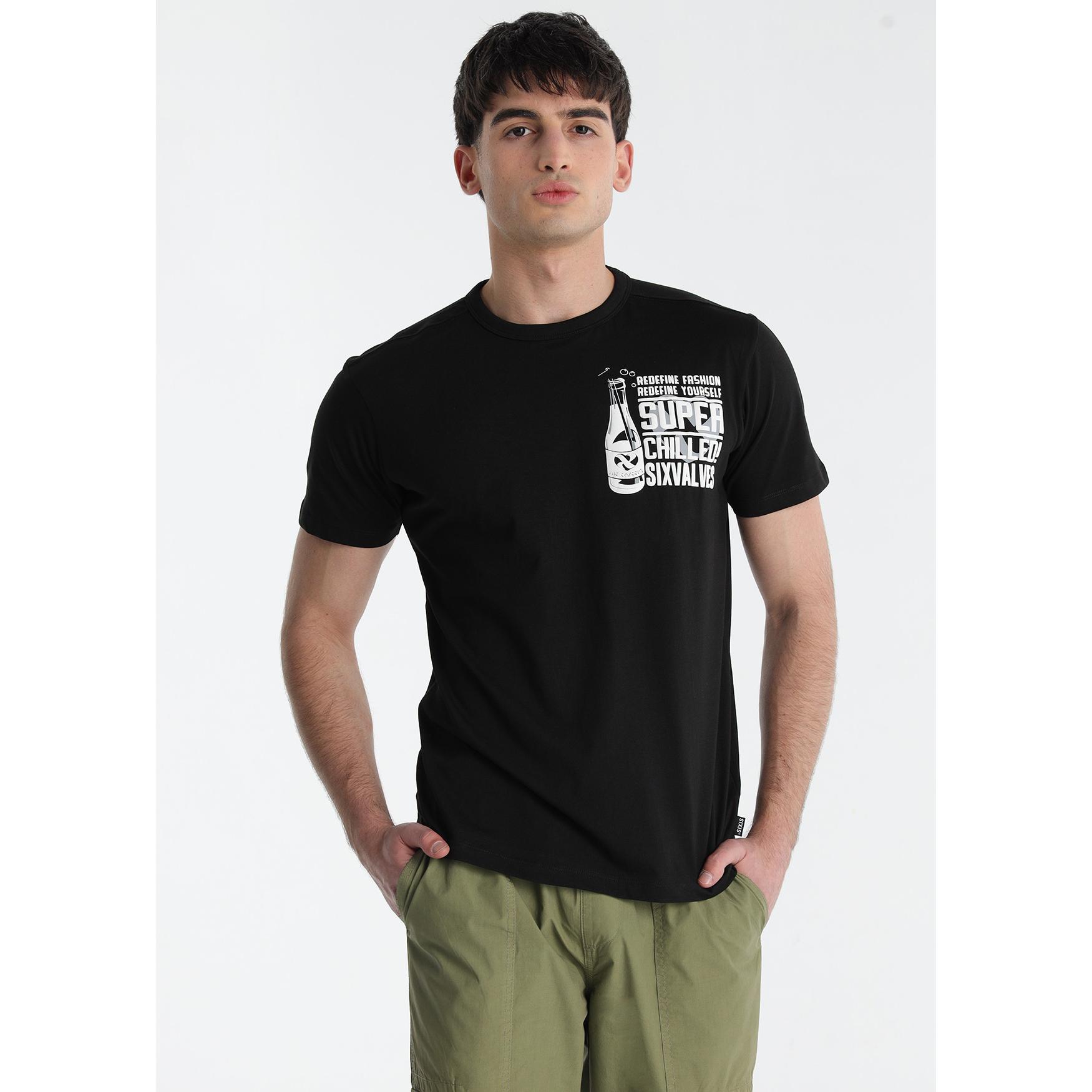 SIX VALVES - Camiseta Gráfica Espalda Black