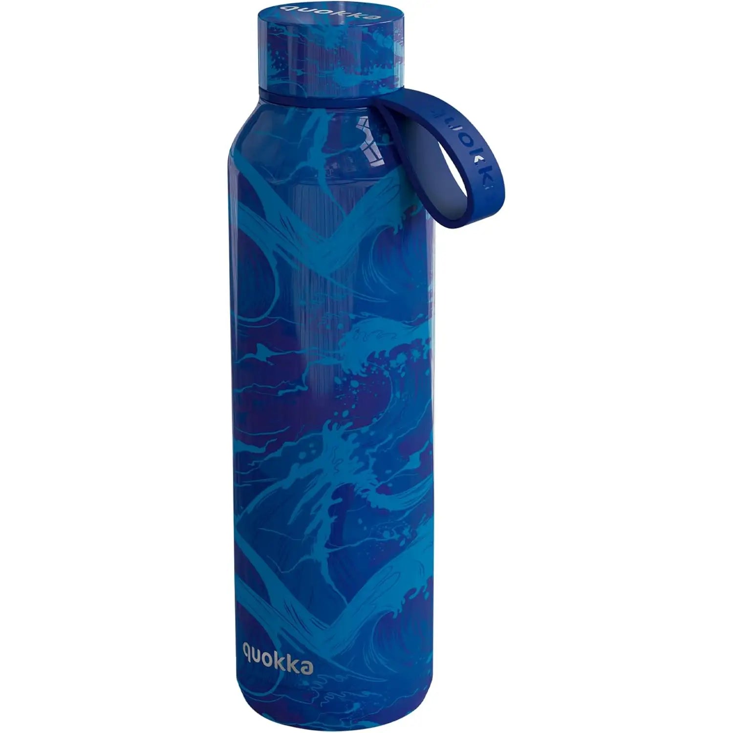 Botella térmica QUOKKA SOLID WAVES COLGADOR STRAP 630ML acero inoxidable boca ancha - Quokka