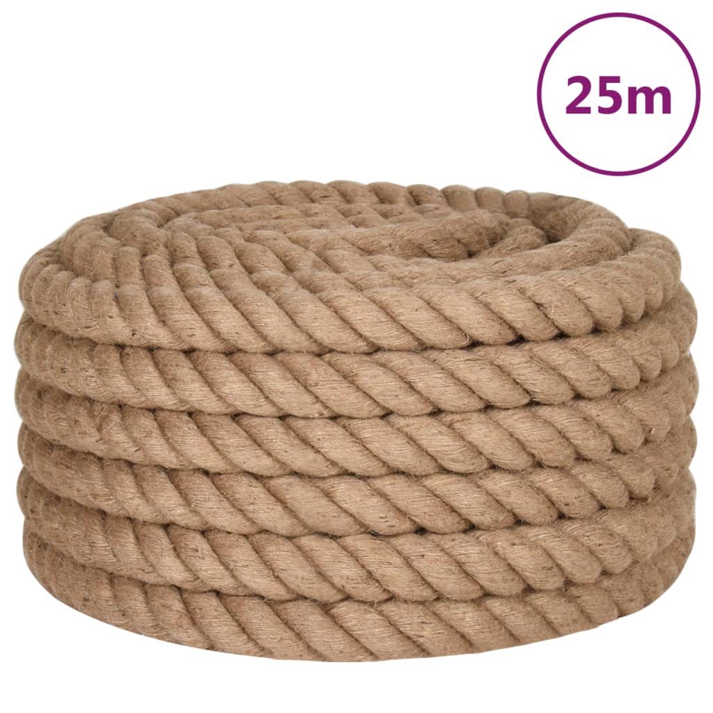 vidaXL Cuerda de yute 25 m de longitud cuerda de cáñamo Diámetro 6 mm,  8 mm,  10 mm y mas