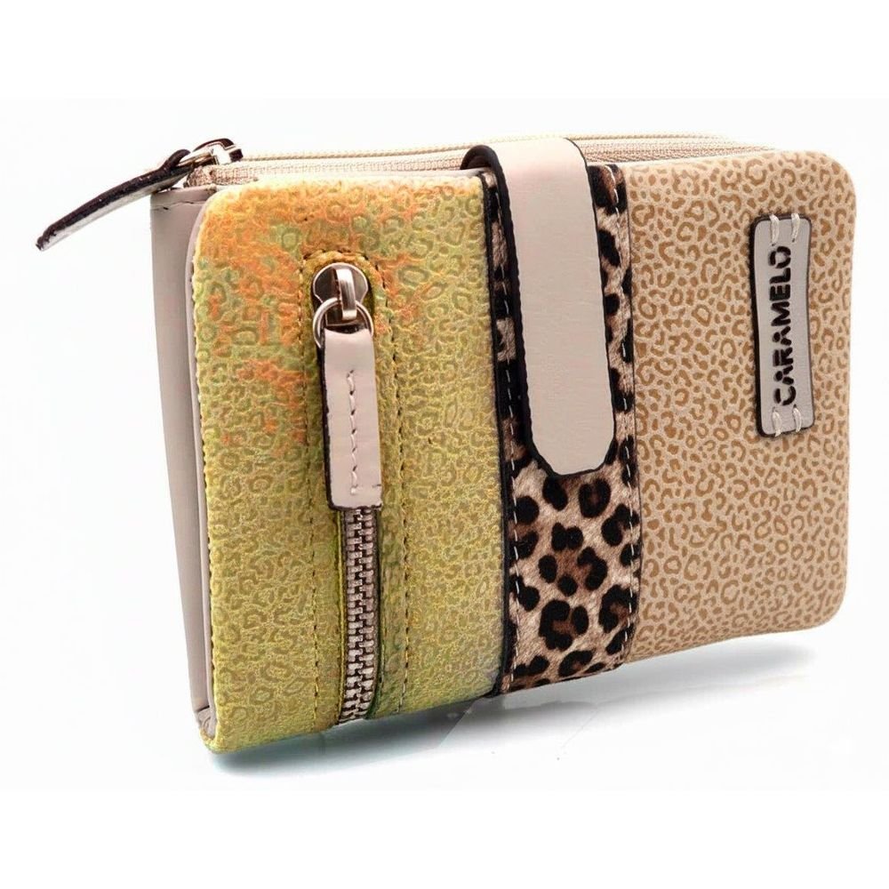 CARAMELO CARTERA PIEL PRINT PONY LEO CAMEL 12X9 CM PRINT ANIMAL