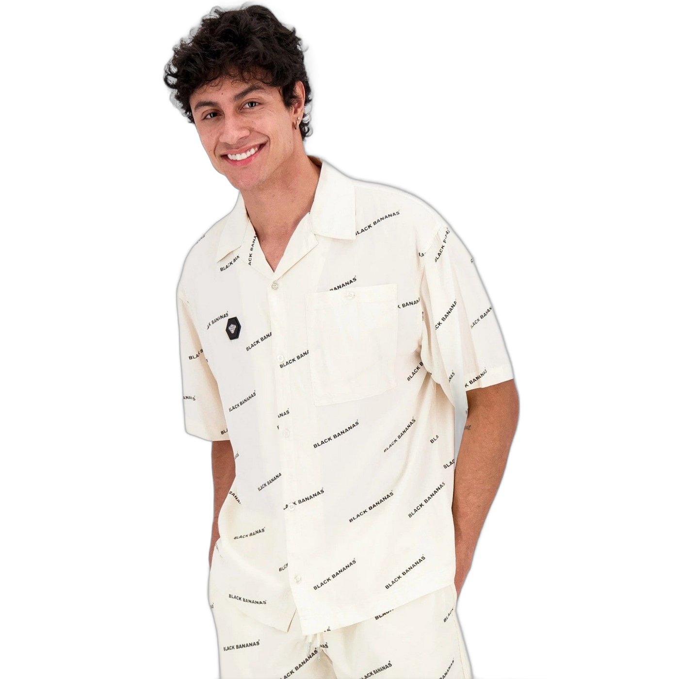 Camisa Black Bananas Marina Shirt Sand Hombre Moderno, Ropa casual 100% Viscosa