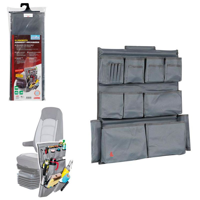 Organizador Para Reposabrazos De Camion, 11 Bolsillos, 54X65cm LAM85326