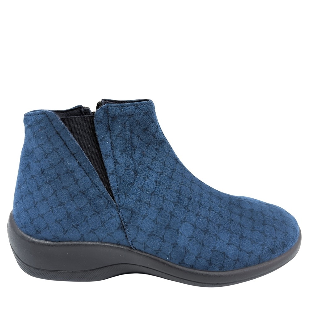 Cómoda  Botín mujer Arcopedico ARDALES de licra jeans elástica aspecto nubuck, vegana e hidrofugada. Ajuste cremallera. Piso con doble arco lateral para mejorar el apoyo Altura Tacón bajo (3-5 cm) Referencia 4636-K36