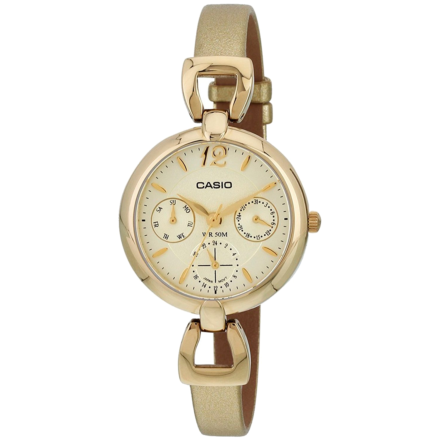 Casio Ltp-e401gl-9avdf Enticer Reloj Para Para Mujer Color Dorado