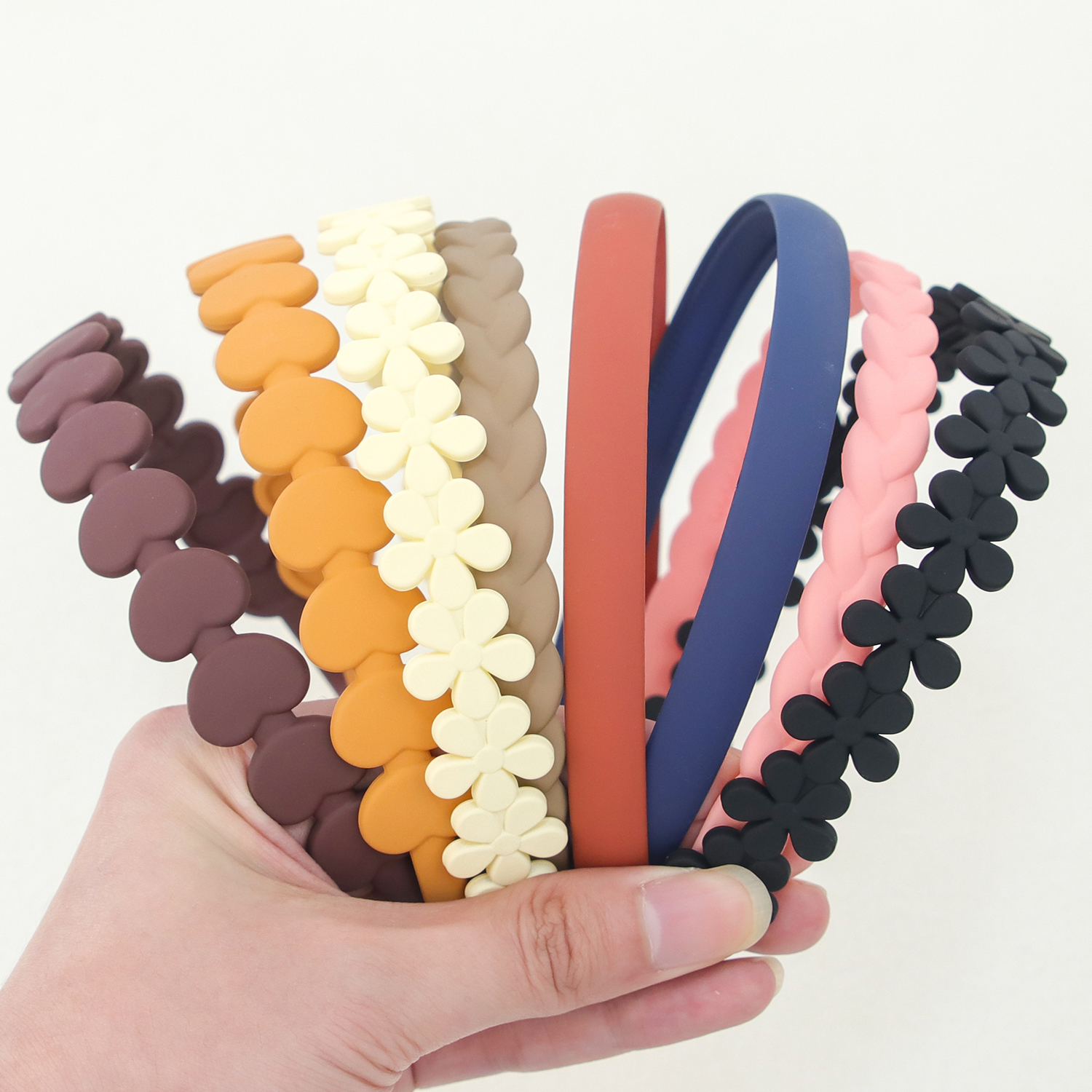 TK Diademas De Corazón De Cerezo Mate Para Niñas Accesorios De Cabello Diarios Para Niños 8/32 Piezas Color Sólido