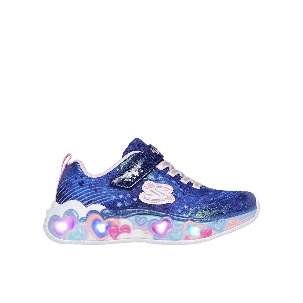 Skechers S-Lights: Eternal Heart Lights Zapatillas deportivas con luces para niña azules en sintético 84105
