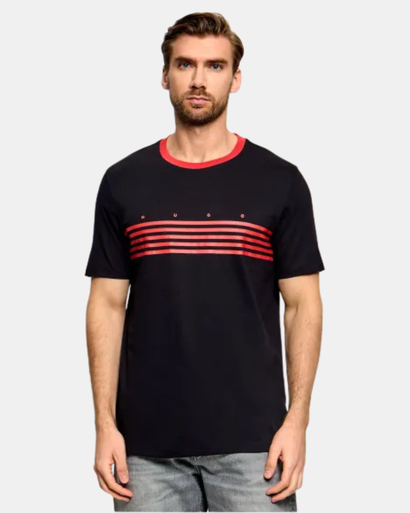 HUGO 50563796 DEMPSY Camisetas Manga corta Hombre Negro