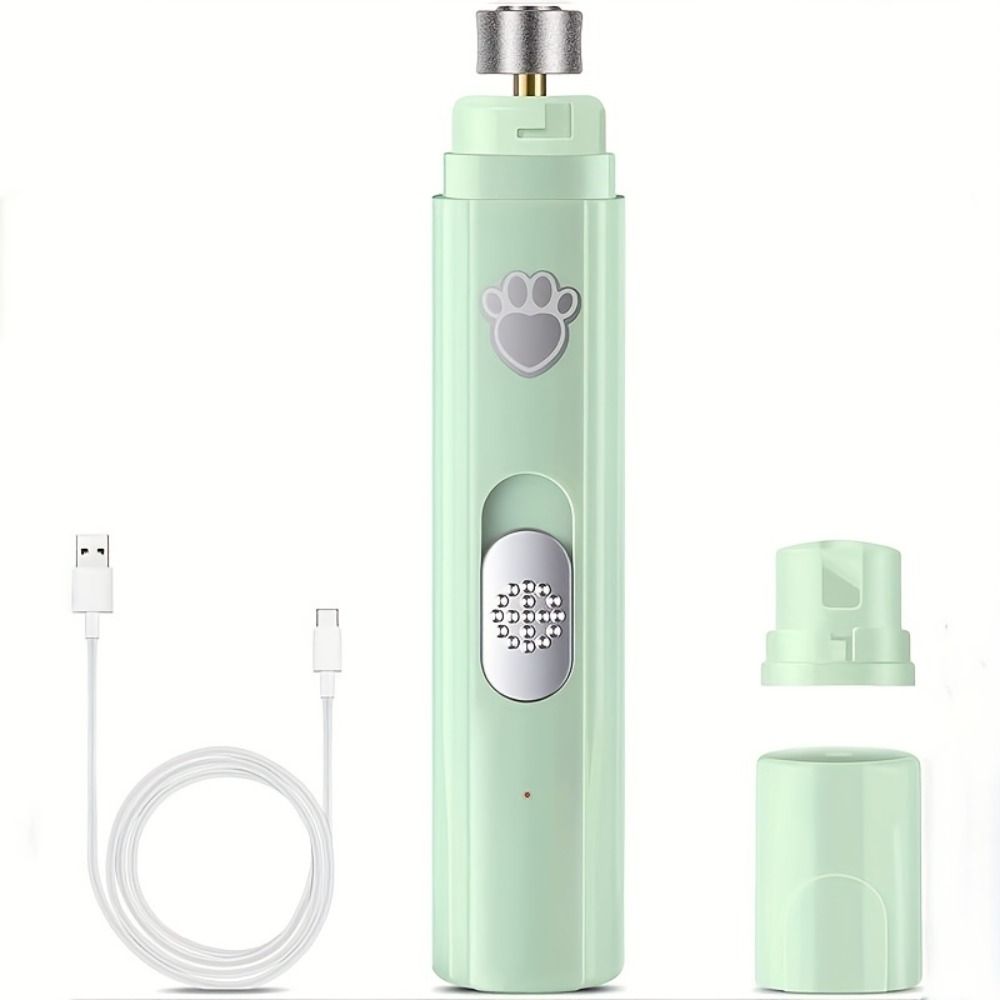 TK Tienda Amoladora de Uñas Eléctrica para Perros, Recortadora de Uñas Recargable por USB, Desgaste Resistant, Cortaúñas Indoloro para Mascotas, Gatos, 2 Veletades
