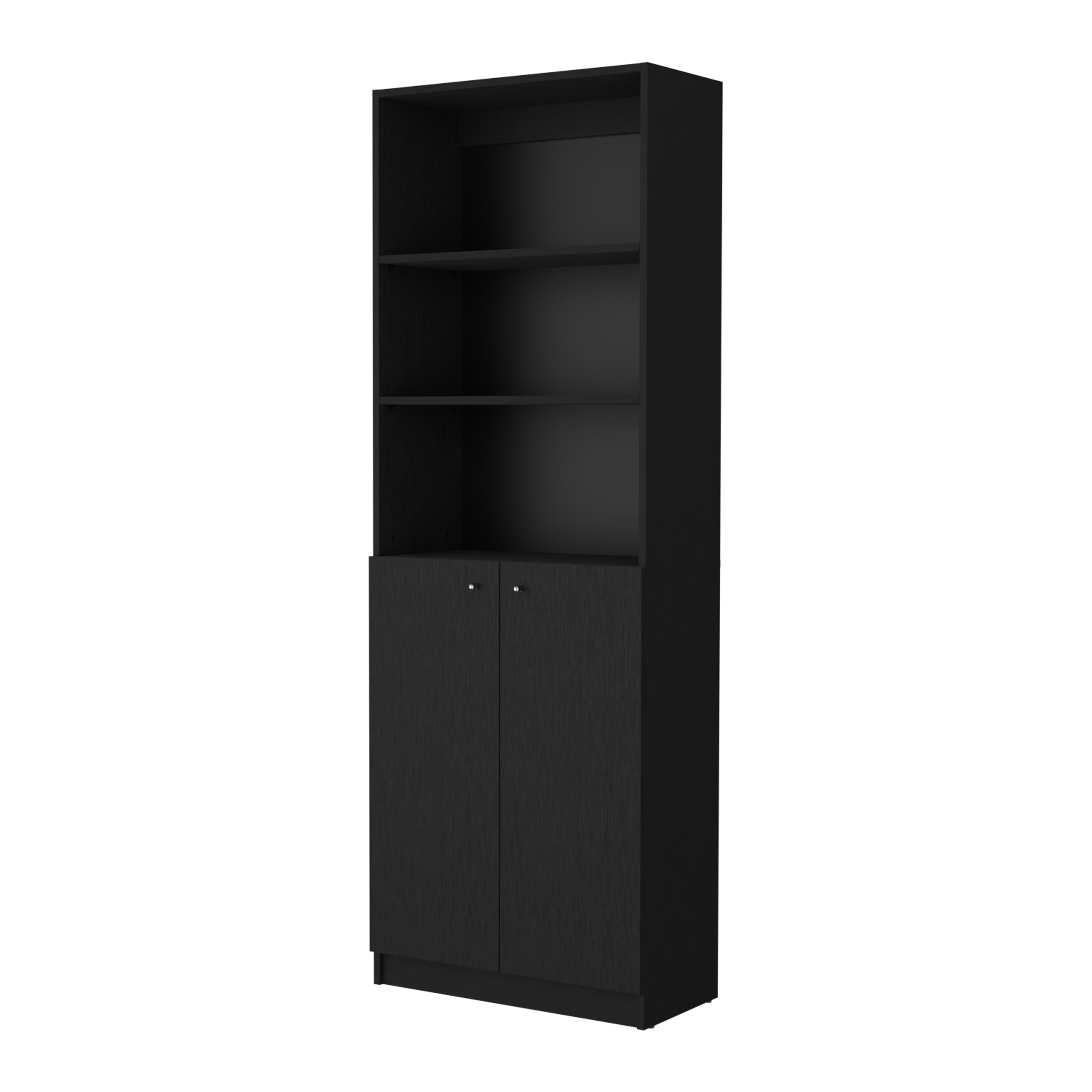 TUHOME CONCEPT Librería Home de 181 cm con 2 puertas, wengué