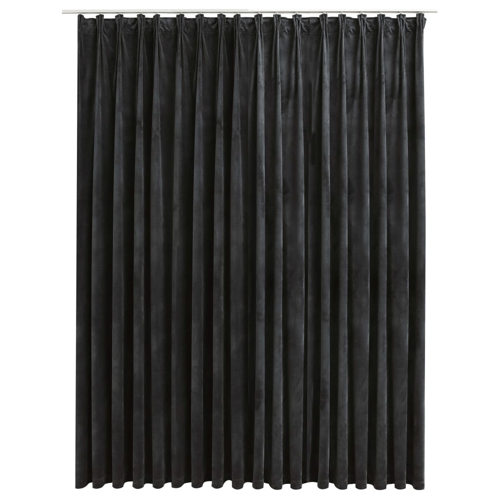 vidaXL Cortina Opaca con Ganchos 290x245 cm Terciopelo Casa Estilo Color Azul oscuro,  Beige,  Crema y mas