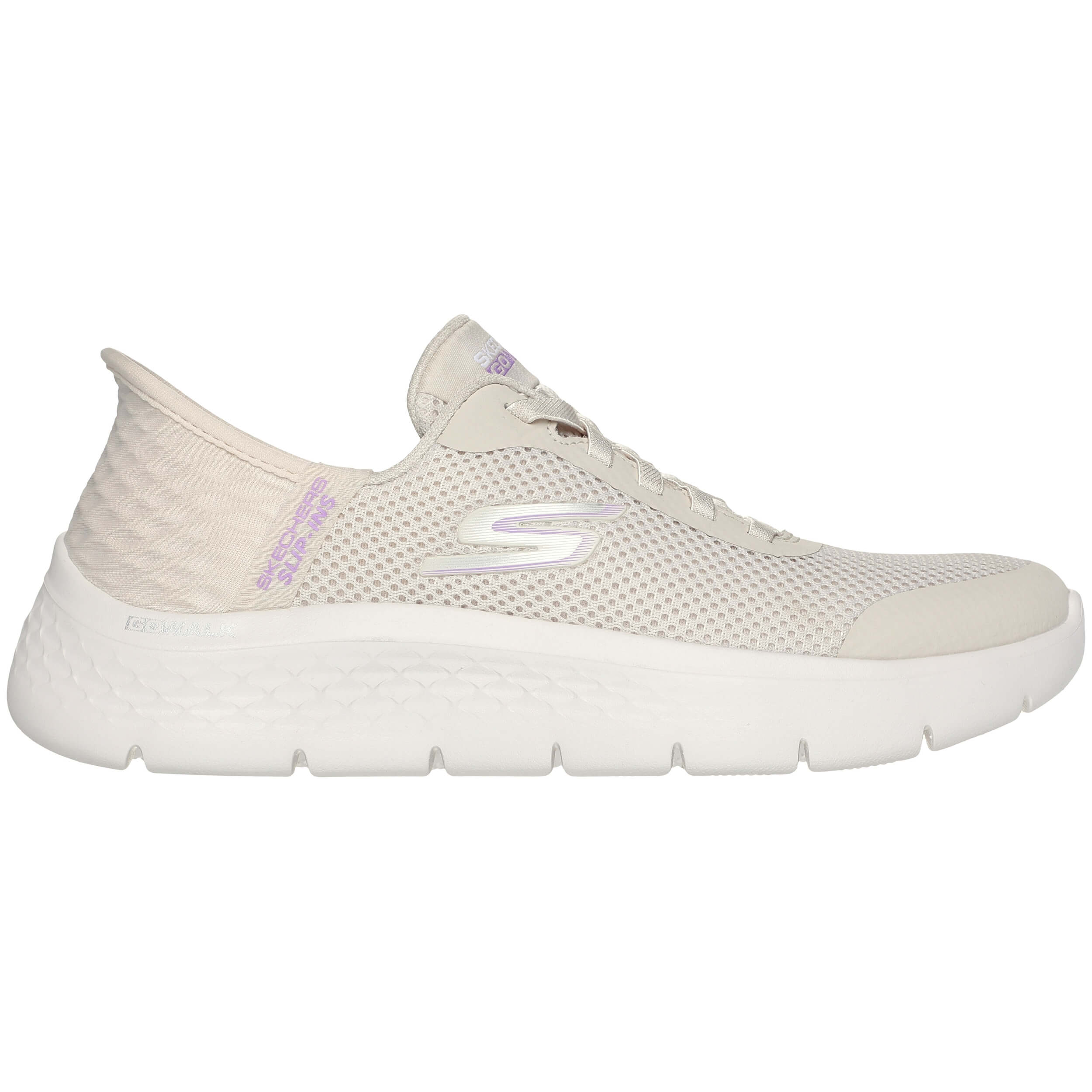 Zapatillas Sneakers Skechers modelo 124836-BKW para Mujer en color Beige