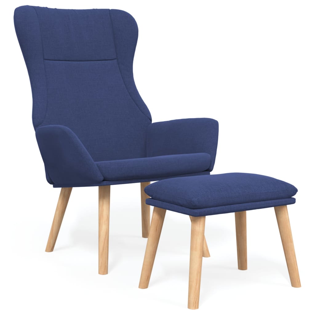 Vidaxl Sillón de Relax con Taburete Tela Gris Claro