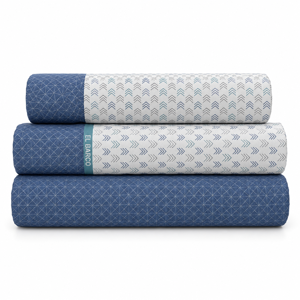 Juego de Sábanas Hector, 50% poliéster 50 % algodón, Disponible En Azul O Gris, Para 90, 105, 135 y 150, 150(2), Paduana.