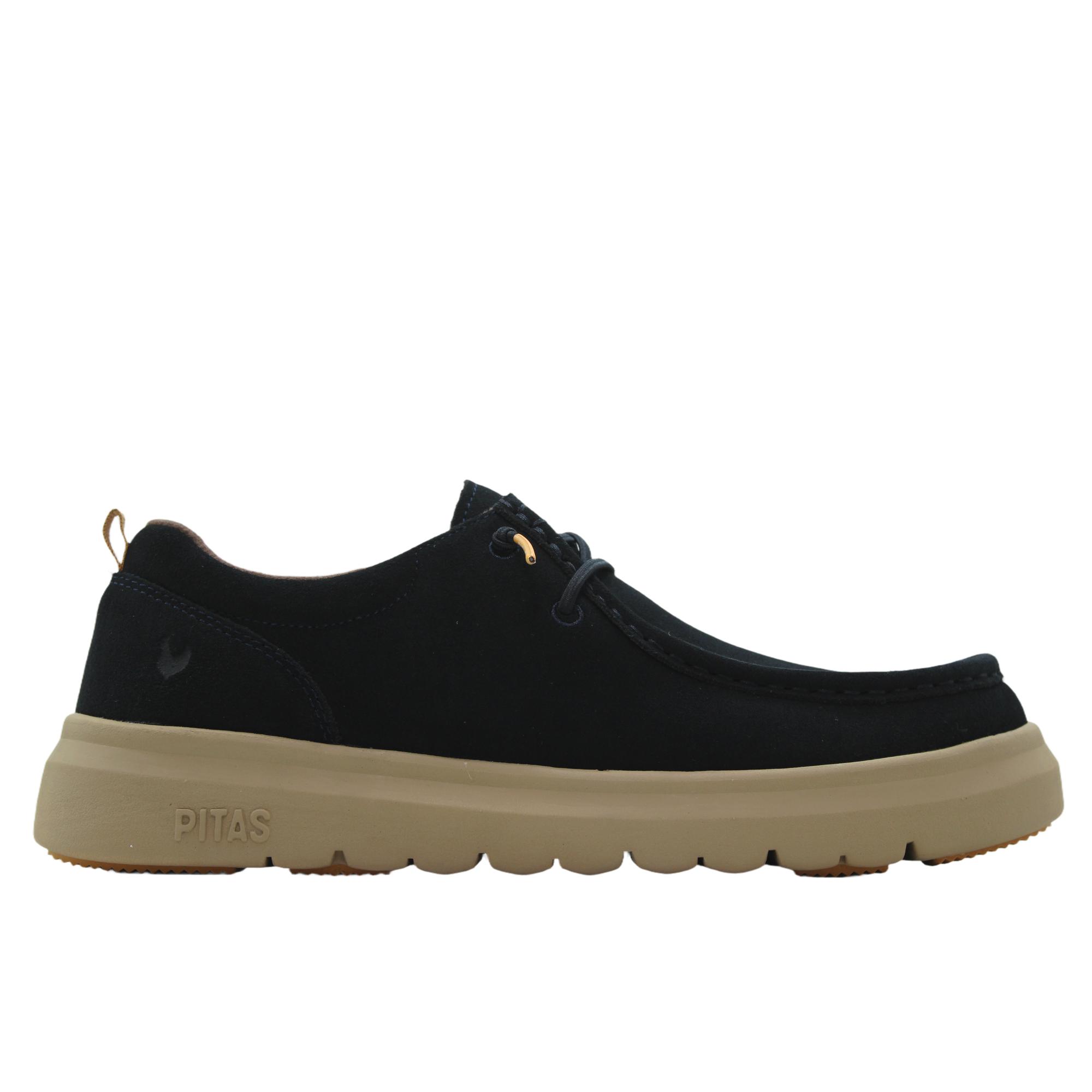 WALK IN PITAS ALTEA 05 Zapatos estilo Wallabee de piel ante, cordones elásticos, suela goma, para caballero