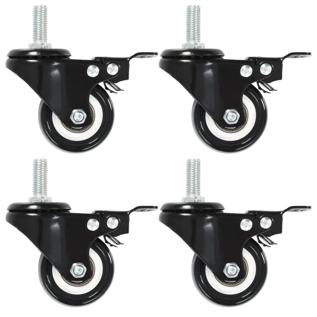 vidaXL Ruedas giratorias con frenos 24 unidades 50 mm