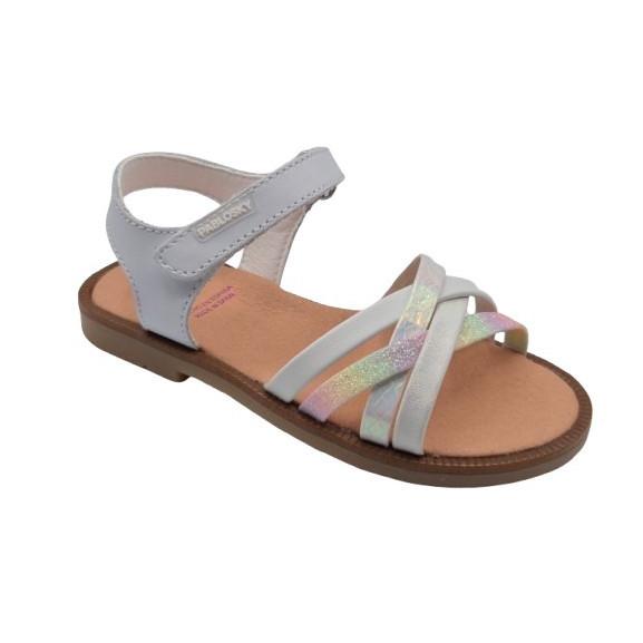 Pablosky - Sandalias deportivas para niña modelo 451200 en color blanco, ideales como zapatillas niña y deportivas niña, cómodas y resistentes para uso diario