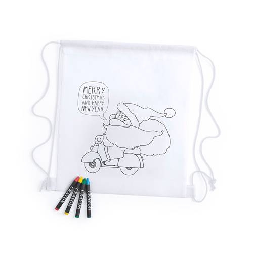 LOTE 20 MOCHILAS PETATE INFANTIL PAPA NOEL - Regalos Navidad Infantiles Niños