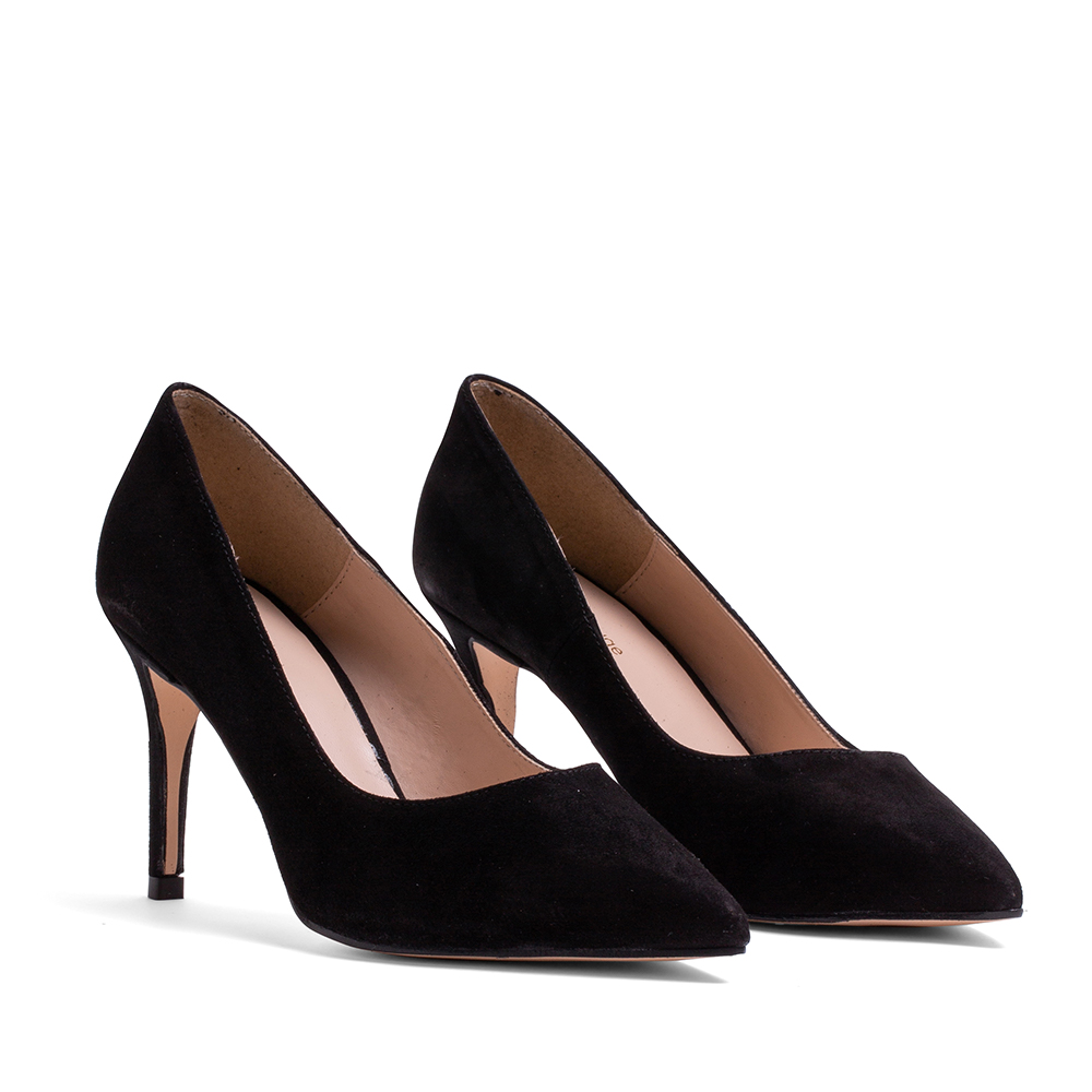 Elodie SALON CA-0089 PIEL ANTE NEGRO - Zapato Tacón 85mm - Calidad Española