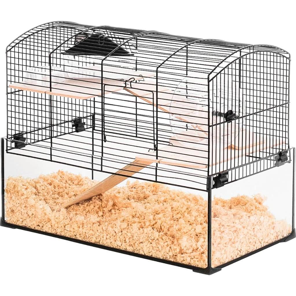 Zolux Cage Neopanas Xl With Glass Cuvette, Black